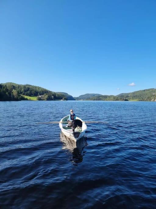 Treetop Ekne - Hytte I Skogen Med Hengebru Otel Levanger Dış mekan fotoğraf