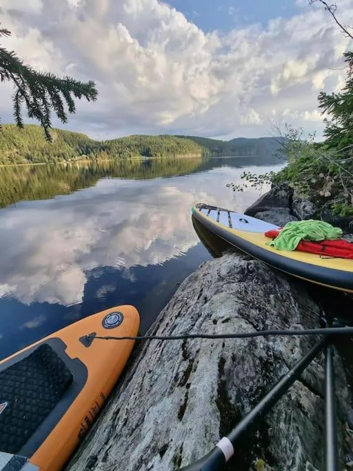 Treetop Ekne - Hytte I Skogen Med Hengebru Otel Levanger Dış mekan fotoğraf
