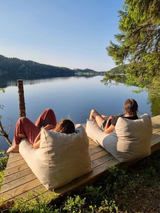 Treetop Ekne - Hytte I Skogen Med Hengebru Otel Levanger Dış mekan fotoğraf