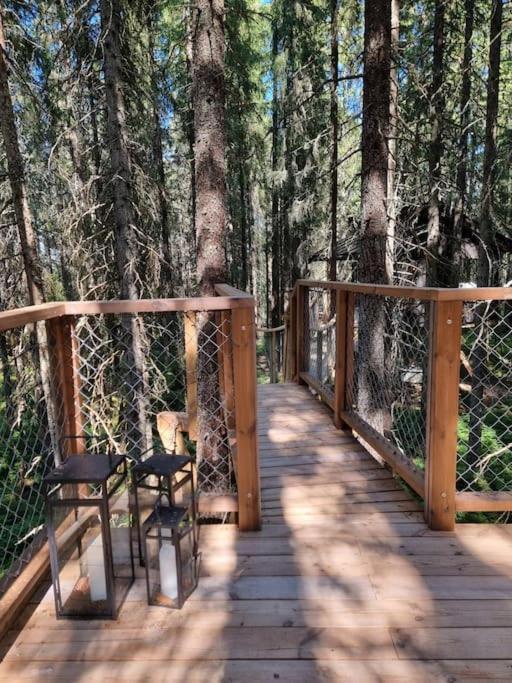 Treetop Ekne - Hytte I Skogen Med Hengebru Otel Levanger Dış mekan fotoğraf