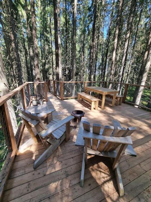 Treetop Ekne - Hytte I Skogen Med Hengebru Otel Levanger Dış mekan fotoğraf