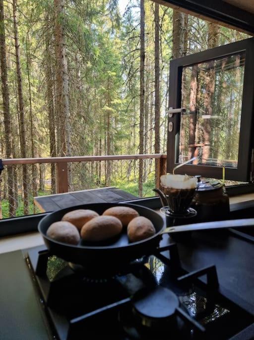 Treetop Ekne - Hytte I Skogen Med Hengebru Otel Levanger Dış mekan fotoğraf
