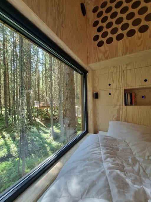 Treetop Ekne - Hytte I Skogen Med Hengebru Otel Levanger Dış mekan fotoğraf